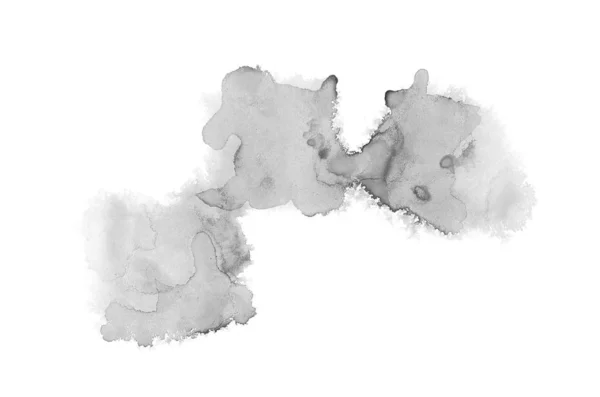 Abstract aquarel achtergrondafbeelding met een vloeibare Splatter van Aquarelle verf, geïsoleerd op wit. Zwart-wit tinten — Stockfoto