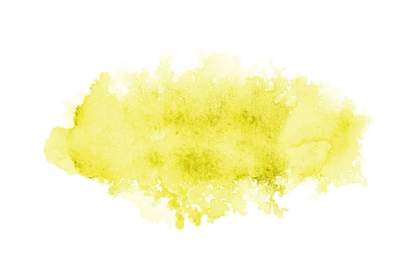 Absztrakt akvarell háttérkép egy folyékony fröccs a Aquarelle festék, elszigetelt fehér. Sárga tónusú — Stock Fotó