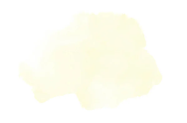 Abstract aquarel achtergrondafbeelding met een vloeibare Splatter van Aquarelle verf, geïsoleerd op wit. Gele tinten — Stockfoto