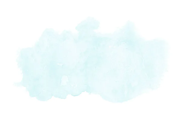 흰색에 고립 된 아쿠아렐 페인트의 액체 튀김추상 수채화 배경 이미지. 밝은 파란색 톤 — 스톡 사진
