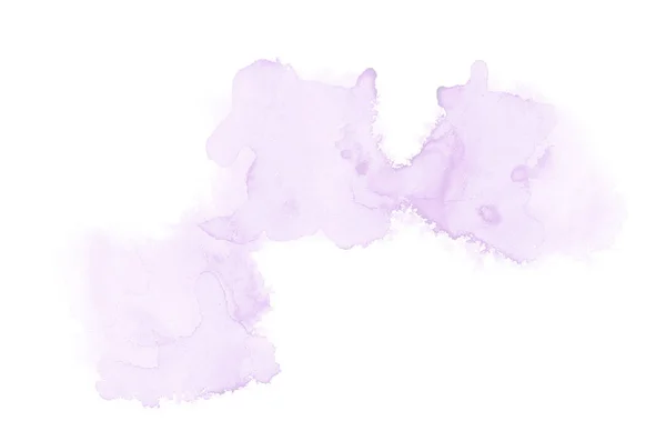 Абстрактне зображення акварельного фону з рідкою фарбою акварелі, ізольоване на білому. Фіолетові тони — стокове фото