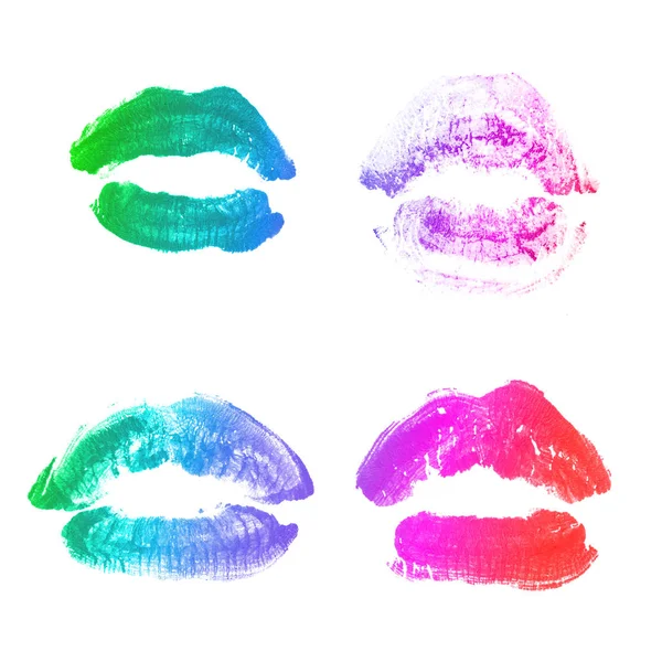 Rouge à lèvres femme baiser imprimé pour la Saint-Valentin isolé o — Photo