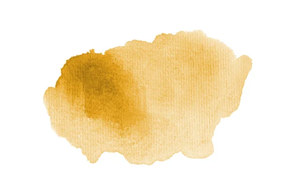 Obraz pozadí abstraktní akvarel s tekutým koláčem z akarelle barvy, izolované na bílém. Světle oranžové tóny — Stock fotografie