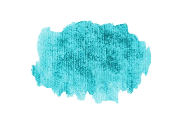 Abstract aquarel achtergrondafbeelding met een vloeibare Splatter van Aquarelle verf, geïsoleerd op wit. Licht blauwe tinten — Stockfoto