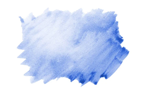 Abstract watercolor background image with a liquid splatter of aquarelle paint, isolated on white. Blue tones — Stock Photo, Image