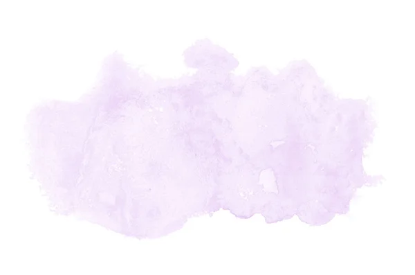 Абстрактное акварельное фоновое изображение с жидкими брызгами акварельной краски, выделенной на белом. Фиолетовые тона — стоковое фото