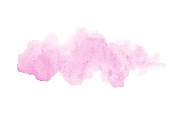 Abstract watercolor background image with a liquid splatter of aquarelle paint, isolated on white. Pink tones — Stock Photo, Image