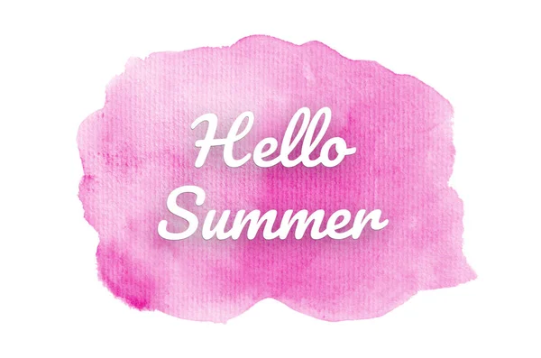 Αφηρημένη εικόνα φόντου υδατογραφίσματος με υγρή διασπορά βαφής Aquarelle. Ροζ αποχρώσεις. Γεια σας καλοκαίρι — Φωτογραφία Αρχείου