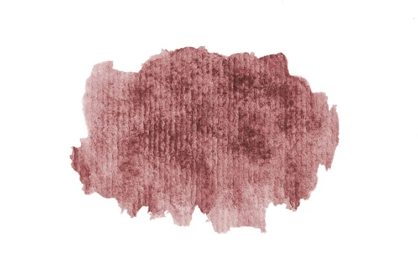 抽象水彩背景图像与水彩漆的液体飞溅，在白色上隔离。深红色色调 — 图库照片