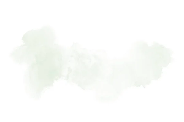 Abstraktes Aquarell-Hintergrundbild mit einem flüssigen Spritzer Aquarellfarbe, isoliert auf Weiß. dunkle Grüntöne — Stockfoto