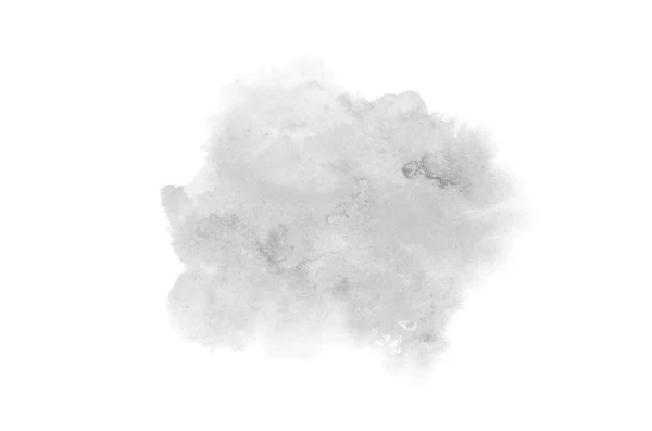 Imagen de fondo de acuarela abstracta con una salpicadura líquida de pintura acuarela, aislada en blanco. Tonos blanco y negro — Foto de Stock