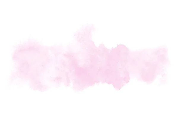 Imagem de fundo aquarela abstrata com um respingo líquido de tinta aquarelle, isolado em branco. Tons rosa — Fotografia de Stock