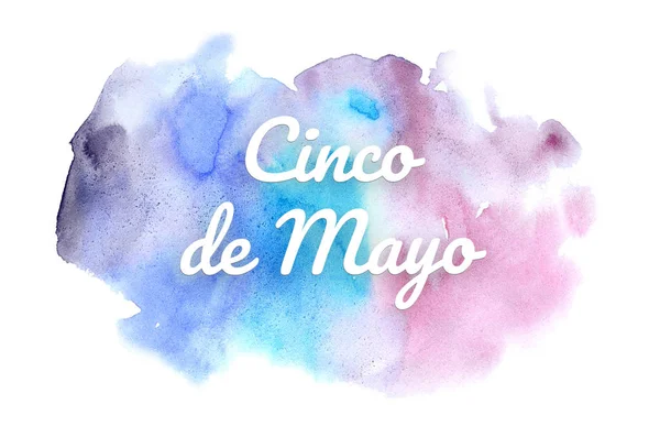 Abstrakt akvarell bakgrundsbild med en flytande splatter av akvarellfärg. Kalla toner. Cinco de Mayo — Stockfoto
