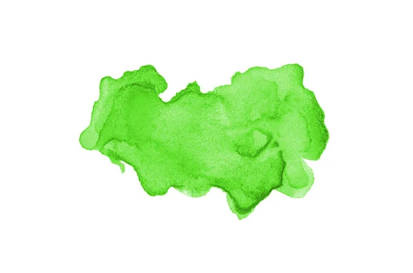 Абстрактне акварельне зображення на фоні з рідкою фарбою акварелі, ізольоване на білому. зелені тони — стокове фото