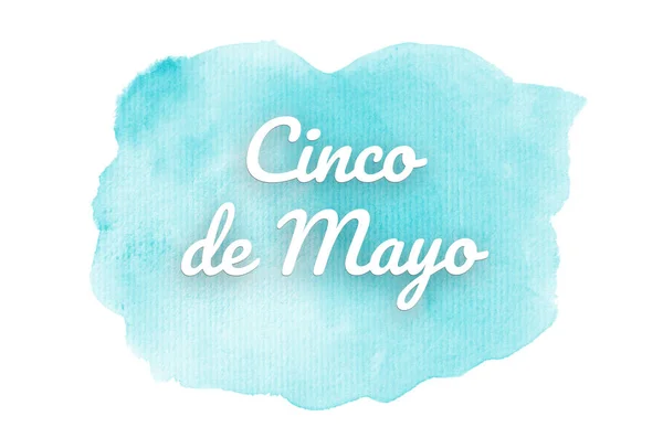 Abstract watercolor background image with a liquid splatter of aquarelle paint. Light blue tones. Cinco de mayo — Stock Photo, Image