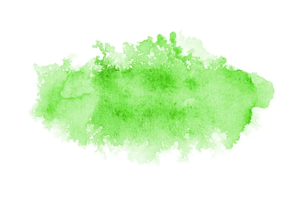 Abstract aquarel achtergrondafbeelding met een vloeibare Splatter van Aquarelle verf, geïsoleerd op wit. Groene tinten — Stockfoto