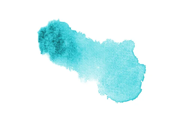 Абстрактне зображення акварельного фону з рідкою фарбою акварелі, ізольоване на білому. Світло-сині тони — стокове фото
