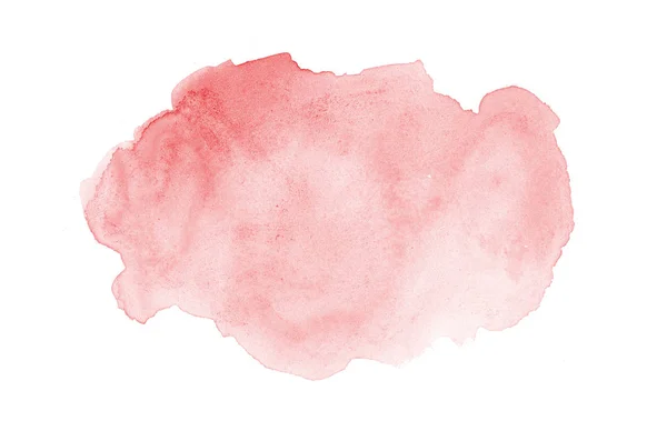 Gambar latar belakang cat air abstrak dengan percikan cat aquarelle cair, terisolasi di atas putih. Nada merah — Stok Foto