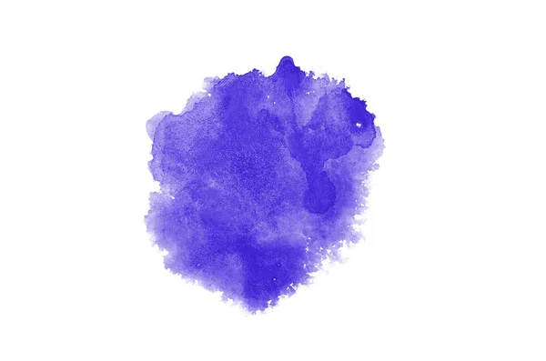 Abstract aquarel achtergrondafbeelding met een vloeibare Splatter van Aquarelle verf, geïsoleerd op wit. Violet tinten — Stockfoto