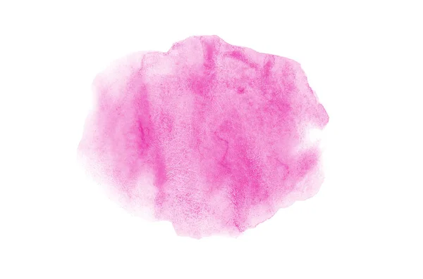 Imagem de fundo aquarela abstrata com um respingo líquido de tinta aquarelle, isolado em branco. Tons rosa — Fotografia de Stock