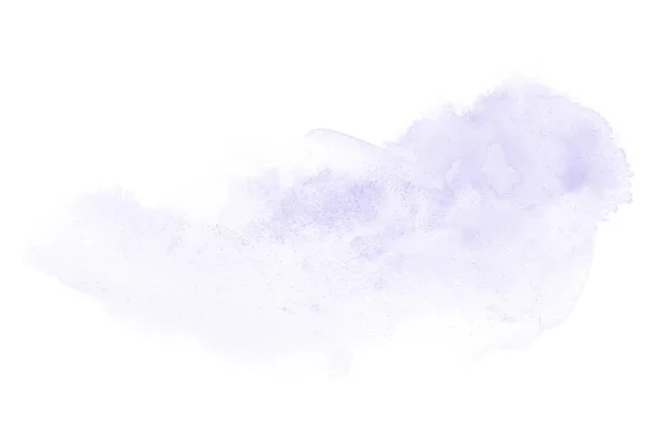 Imagem de fundo aquarela abstrata com um respingo líquido de tinta aquarelle, isolado em branco. Tons violeta — Fotografia de Stock