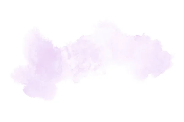 Abstract watercolor background image with a liquid splatter of aquarelle paint, isolated on white. Purple tones — Stock Photo, Image