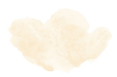 Beyaz üzerine izole edilmiş, sıvı bir kova boyası ile soyut suluboya arka plan görüntüsü. Açık turuncu tonları