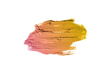 Smear ve ruj veya akrilik boya beyaz izole doku