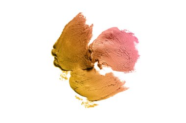 Smear ve ruj veya akrilik boya beyaz izole doku