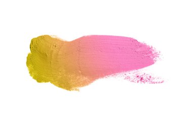 Smear ve ruj veya akrilik boya beyaz izole doku