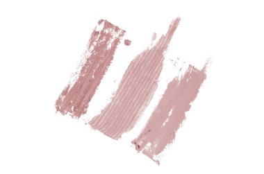 Smear ve ruj veya akrilik boya beyaz izole doku