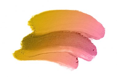 Smear ve ruj veya akrilik boya beyaz izole doku