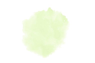 Beyaz üzerine izole edilmiş, sıvı bir kova boyası ile soyut suluboya arka plan görüntüsü. Yeşil tonları