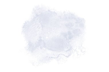 Beyaz üzerine izole edilmiş, sıvı bir kova boyası ile soyut suluboya arka plan görüntüsü. Koyu mavi tonları