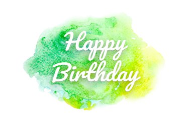 Kova boyası sıvı bir sıçrama ile soyut suluboya arka plan görüntüsü. Bahar tonları. Doğum günün kutlu olsun