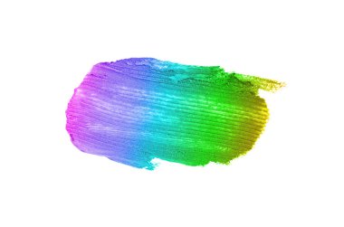 Smear ve ruj veya akrilik boya beyaz izole doku