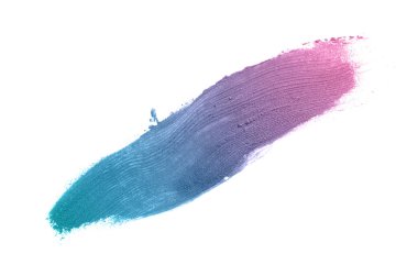 Smear ve ruj veya akrilik boya beyaz izole doku