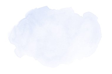 Beyaz üzerine izole edilmiş, sıvı bir kova boyası ile soyut suluboya arka plan görüntüsü. Mavi tonları