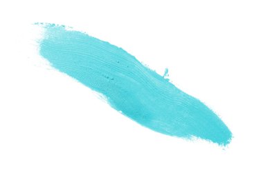 Smear ve ruj veya akrilik boya beyaz arka plan üzerinde izole doku. Açık mavi renk