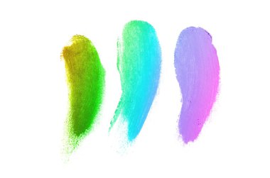 Smear ve ruj veya akrilik boya beyaz izole doku