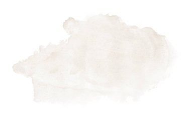 Beyaz üzerine izole edilmiş, sıvı bir kova boyası ile soyut suluboya arka plan görüntüsü. Kahverengi tonları