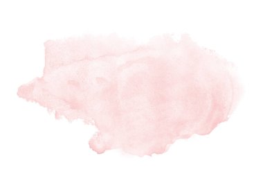 Aquarelle boya, üzerinde beyaz izole bir sıvı sıçrama ile suluboya arka plan görüntüsü. Kırmızı tonları