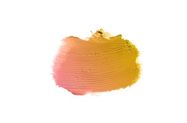 Smear ve ruj veya akrilik boya beyaz izole doku