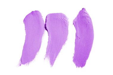 Smear ve ruj veya akrilik boya beyaz izole doku