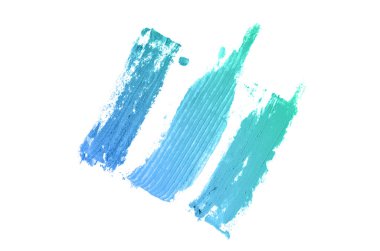 Smear ve ruj veya akrilik boya beyaz izole doku