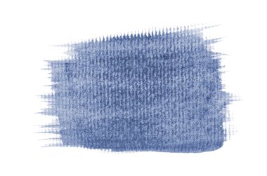 Beyaz üzerine izole edilmiş, sıvı bir kova boyası ile soyut suluboya arka plan görüntüsü. Koyu mavi tonları