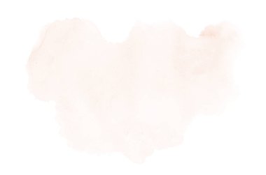 Beyaz üzerine izole edilmiş, sıvı bir kova boyası ile soyut suluboya arka plan görüntüsü. Turuncu tonları