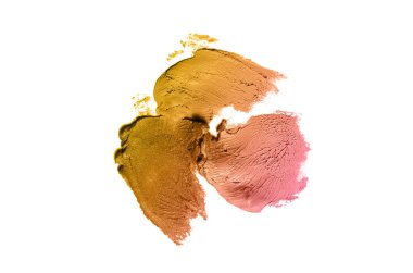 Smear ve ruj veya akrilik boya beyaz izole doku