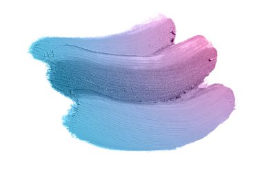 Smear ve ruj veya akrilik boya beyaz izole doku