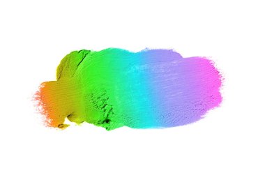 Smear ve ruj veya akrilik boya beyaz izole doku